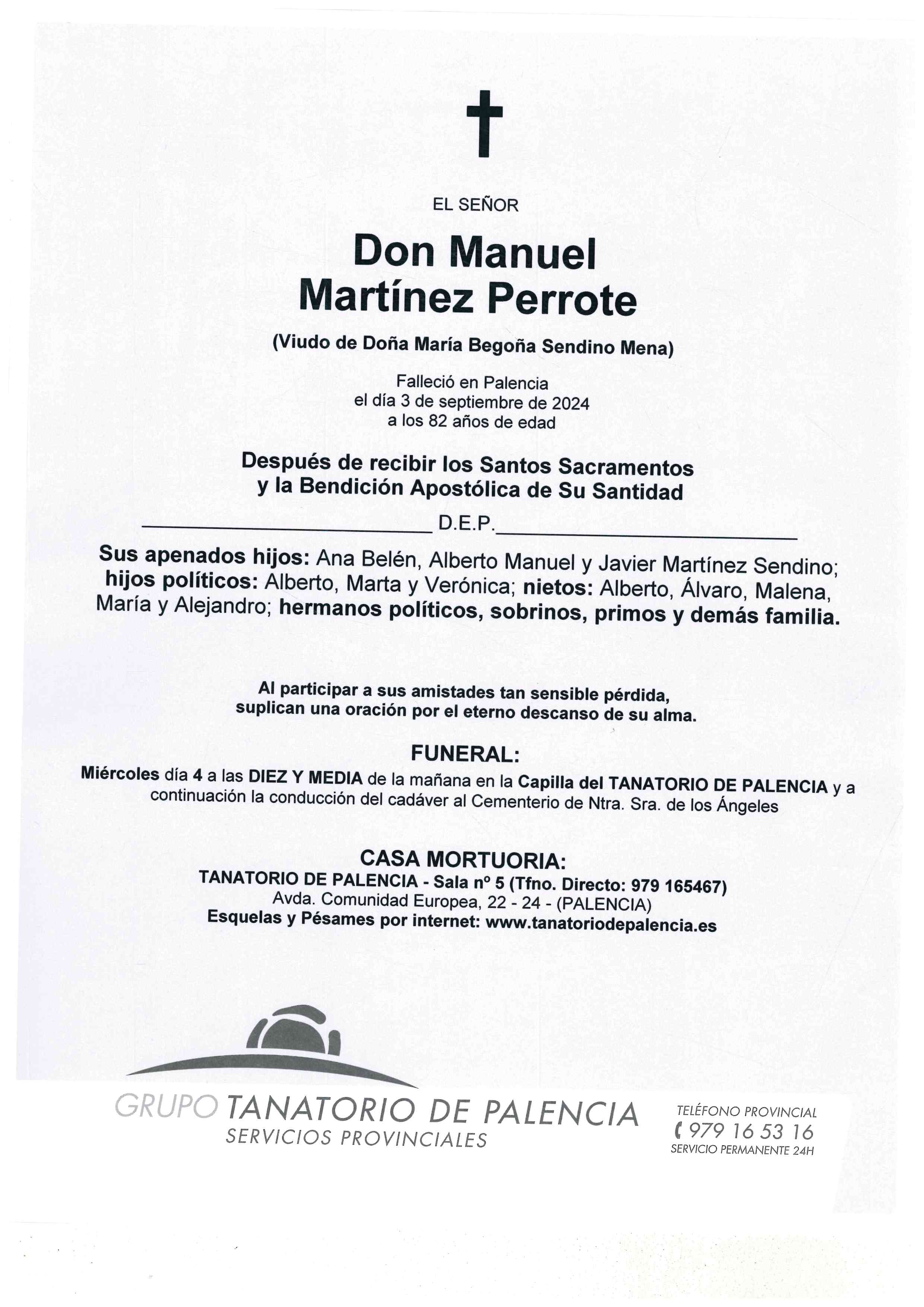 EL SEÑOR DON MANUEL MARTÍNEZ PERROTE